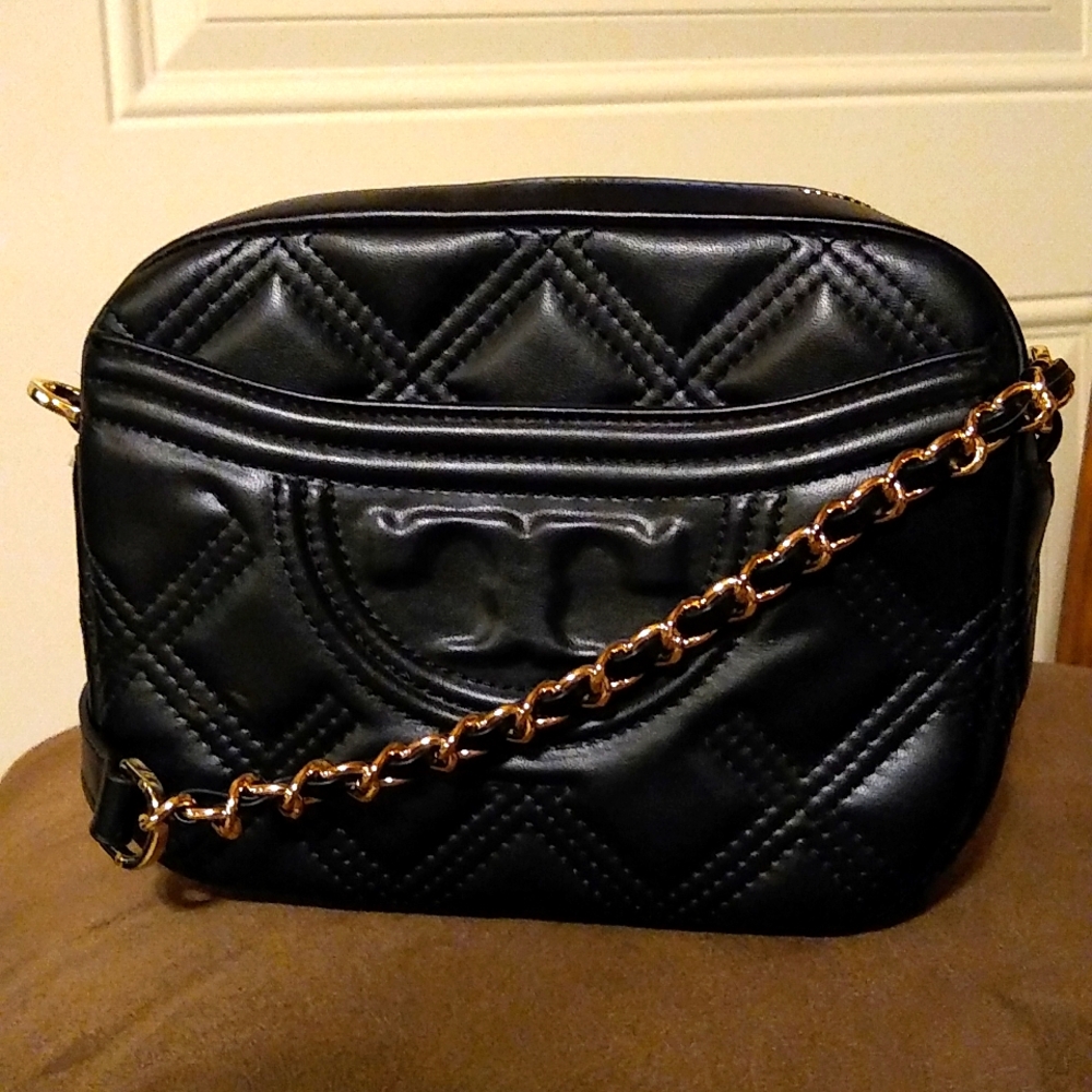 Black quilted purse